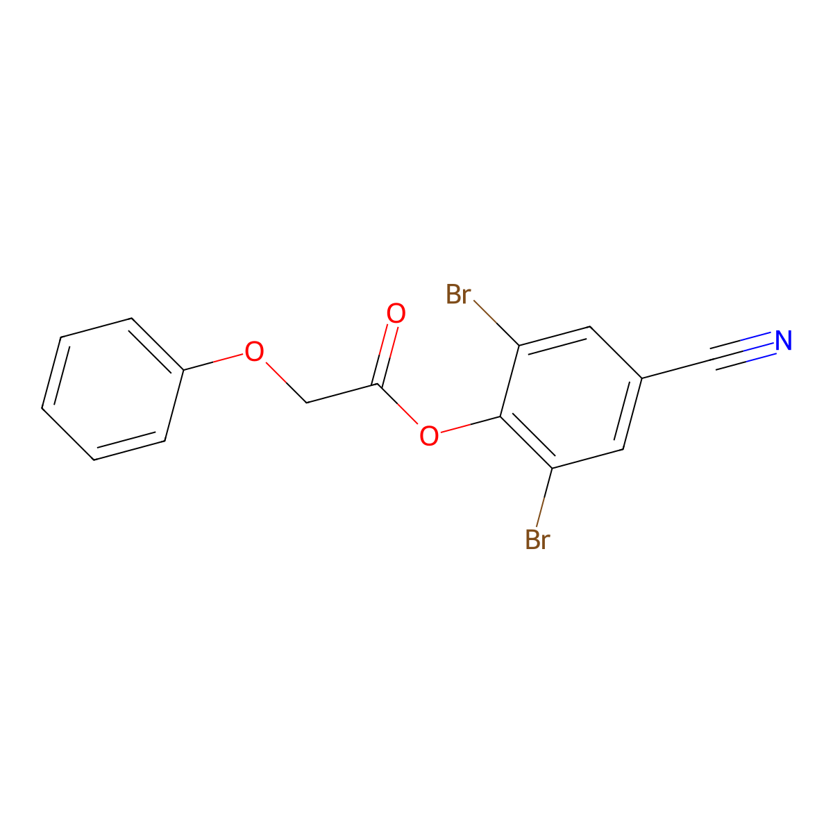2,6-Dibromo-4-cyanophenyl 2-phenoxyacetate molecular structure, CAS 391229-22-4