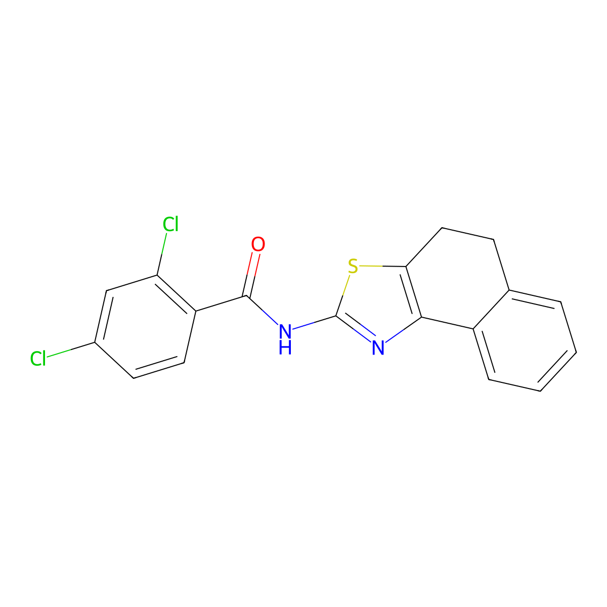 2,4-dichloro-N-(4,5-dihydronaphtho[1,2-d]thiazol-2-yl)benzamide molecular structure, CAS 391229-65-5