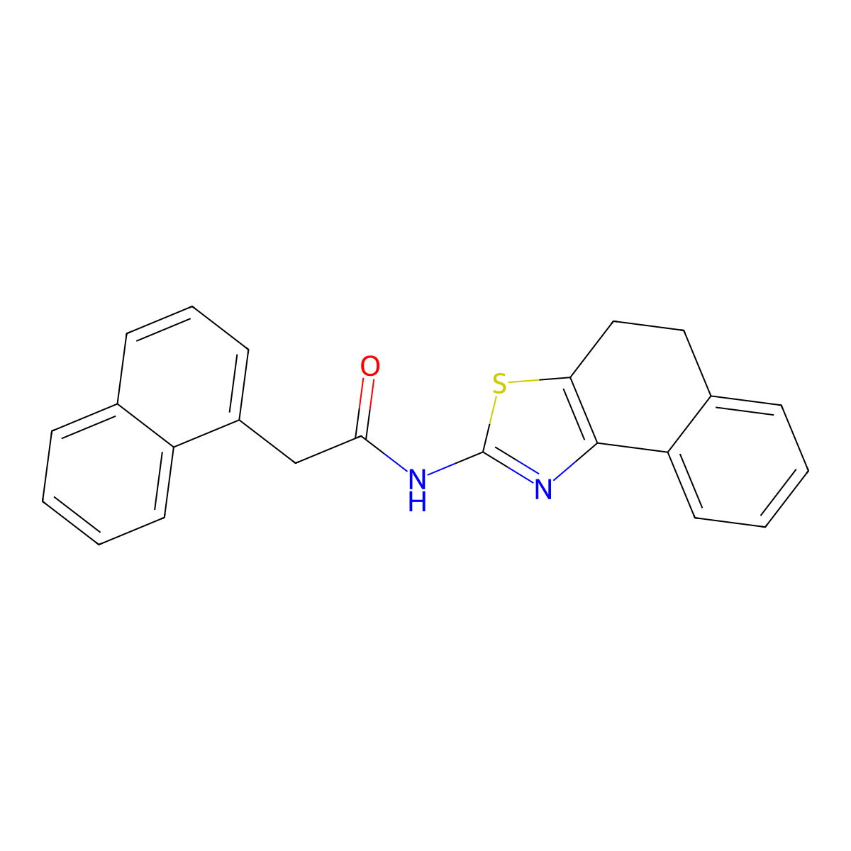 N-(4,5-dihydrobenzo[e][1,3]benzothiazol-2-yl)-2-naphthalen-1-ylacetamide molecular structure, CAS 391229-71-3