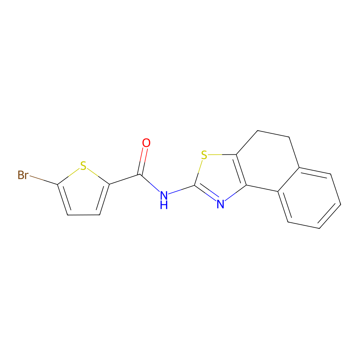 5-bromo-N-(4,5-dihydronaphtho[1,2-d]thiazol-2-yl)thiophene-2-carboxamide molecular structure, CAS 391229-72-4