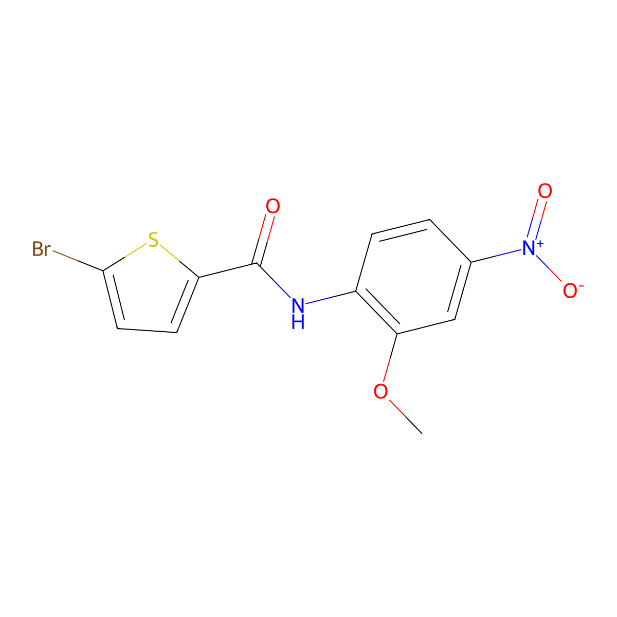 5-bromo-N-(2-methoxy-4-nitrophenyl)thiophene-2-carboxamide molecular structure, CAS 391229-74-6