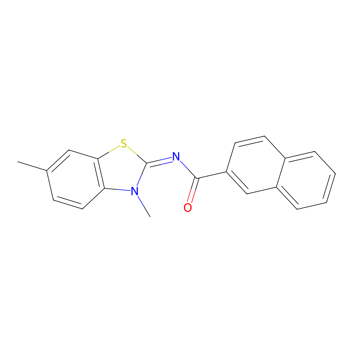 (E)-N-(3,6-dimethylbenzo[d]thiazol-2(3H)-ylidene)-2-naphthamide molecular structure, CAS 391229-76-8