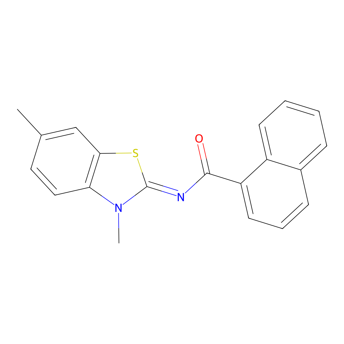 (E)-N-(3,6-dimethylbenzo[d]thiazol-2(3H)-ylidene)-1-naphthamide molecular structure, CAS 391229-77-9