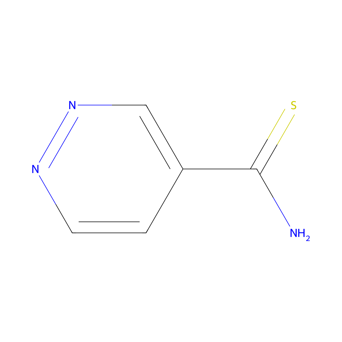 Pyridazine-4-carbothioamide molecular structure, CAS 39123-43-8