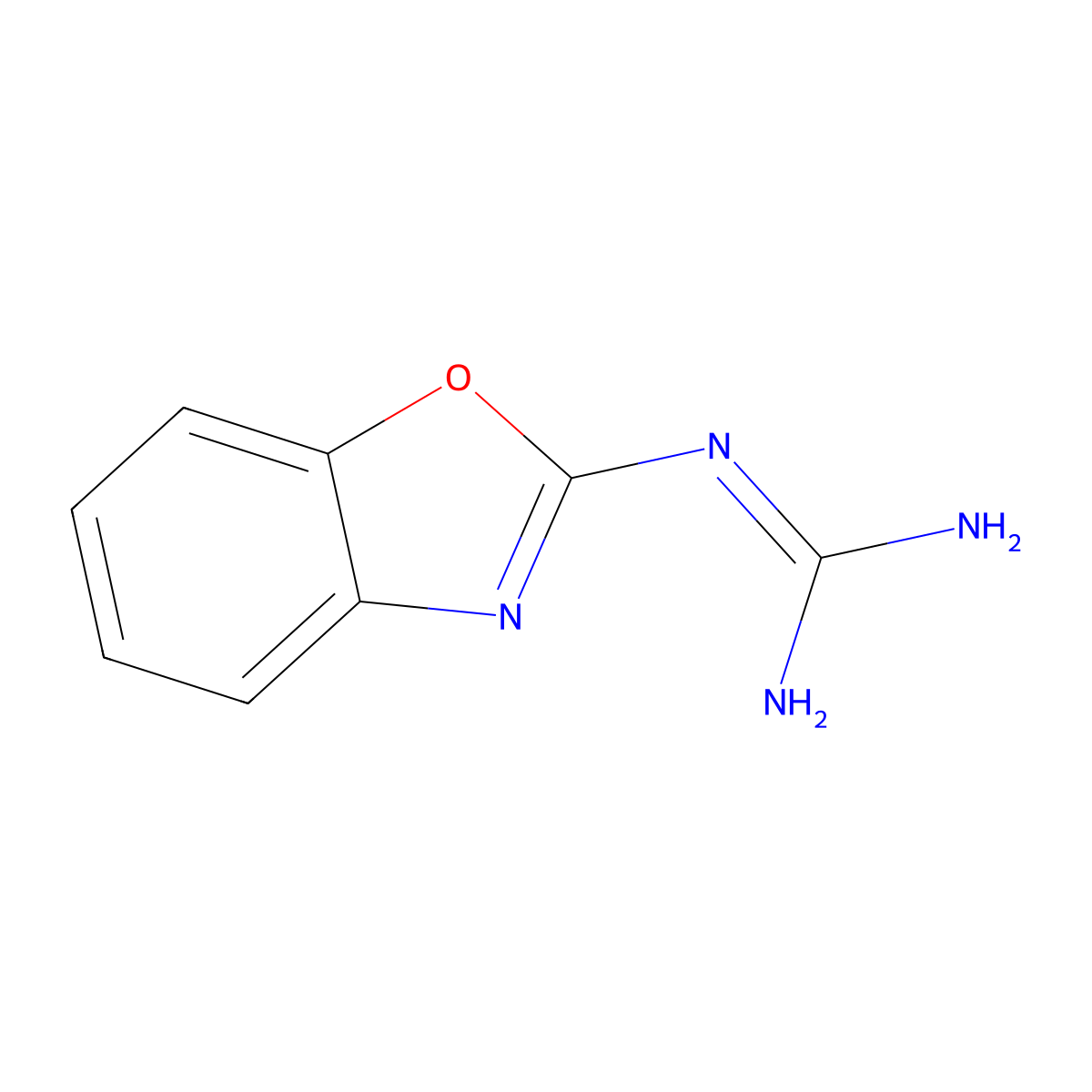 1-(1,3-Benzoxazol-2-yl)guanidine molecular structure, CAS 39123-82-5