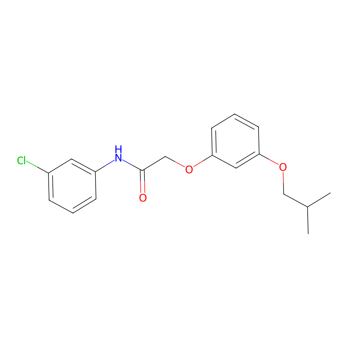 N-(3-chlorophenyl)-2-[3-(2-methylpropoxy)phenoxy]acetamide molecular structure, CAS 391230-66-3