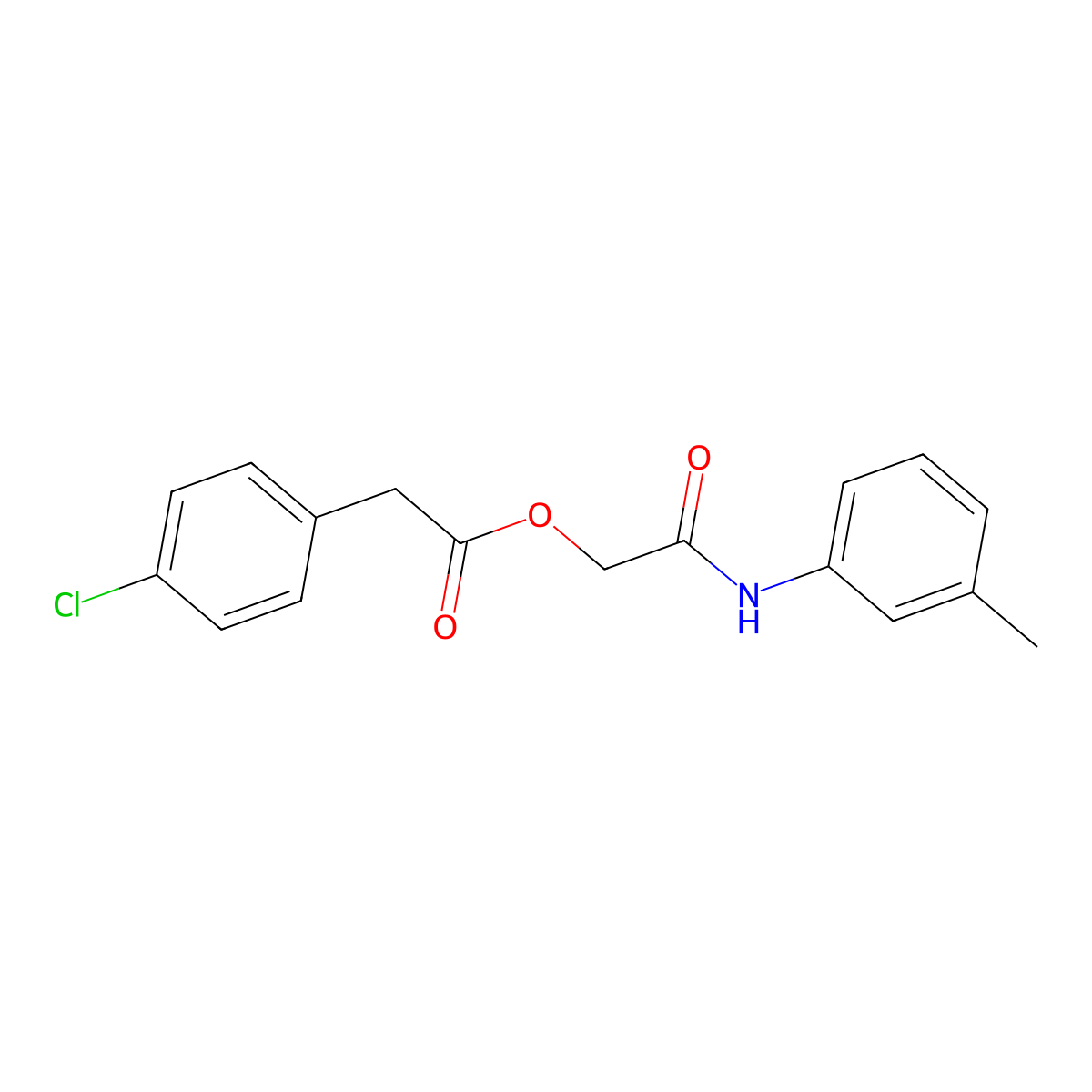 [2-(3-Methylanilino)-2-oxoethyl] 2-(4-chlorophenyl)acetate molecular structure, CAS 391239-46-6