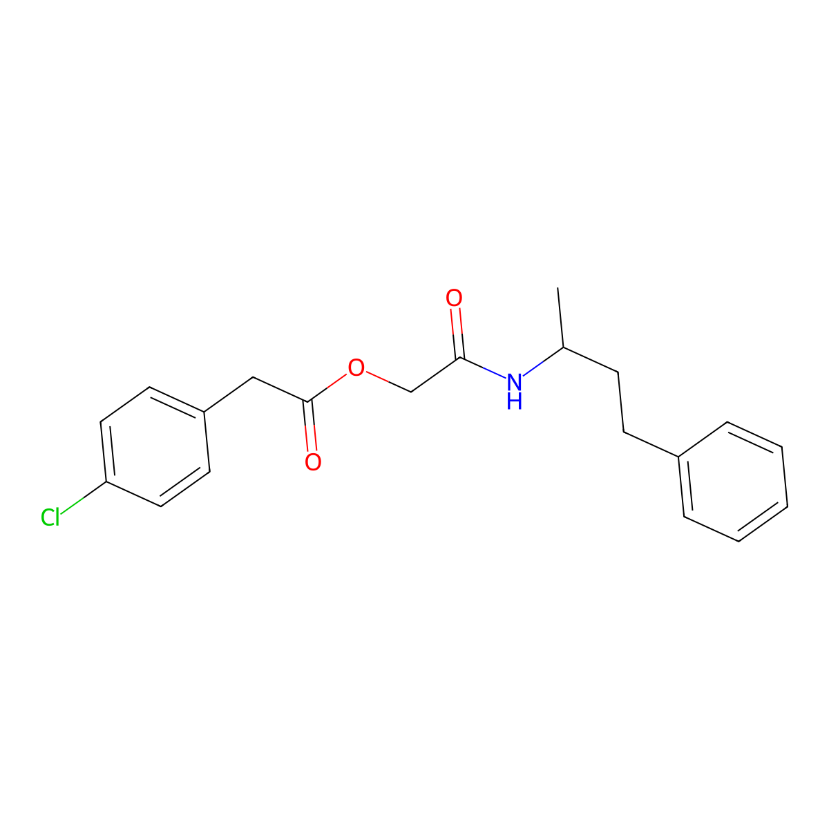 [(4-Phenylbutan-2-yl)carbamoyl]methyl 2-(4-chlorophenyl)acetate molecular structure, CAS 391239-95-5