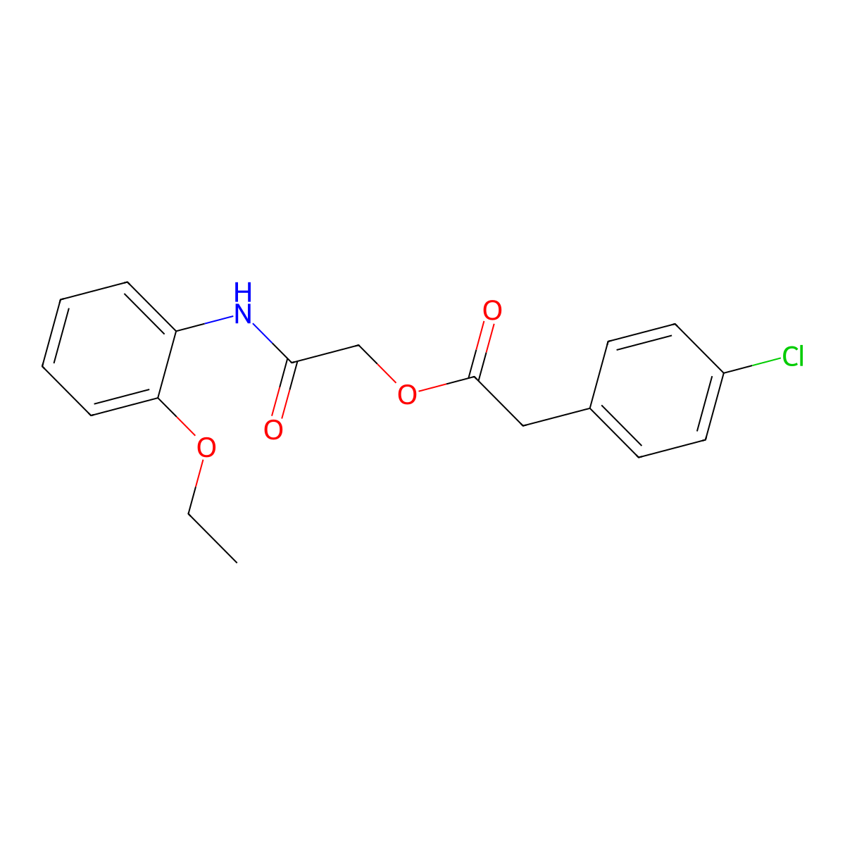 [2-(2-Ethoxyanilino)-2-oxoethyl] 2-(4-chlorophenyl)acetate molecular structure, CAS 391240-05-4