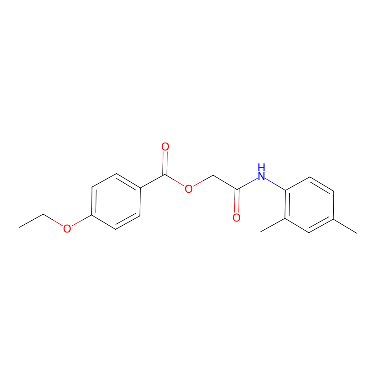 2-(2,4-Dimethylanilino)-2-oxoethyl 4-ethoxybenzoate molecular structure, CAS 391246-68-7