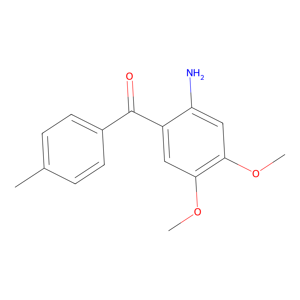 (2-Amino-4,5-dimethoxyphenyl)(p-tolyl)methanone molecular structure, CAS 391251-83-5