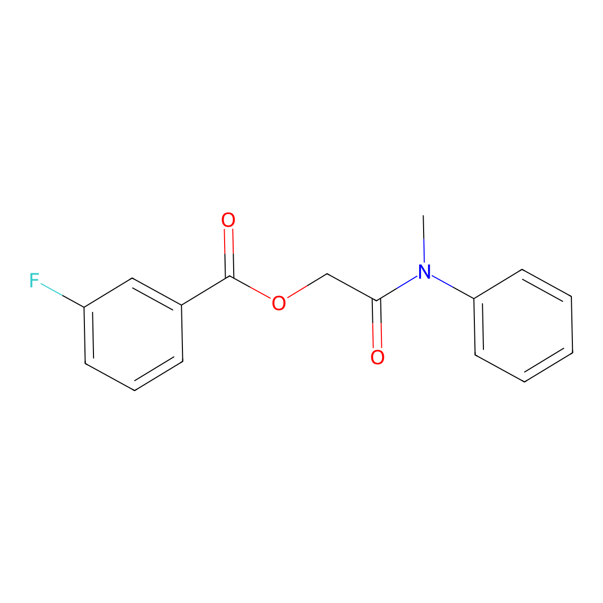 [2-(N-methylanilino)-2-oxoethyl] 3-fluorobenzoate molecular structure, CAS 391258-80-3