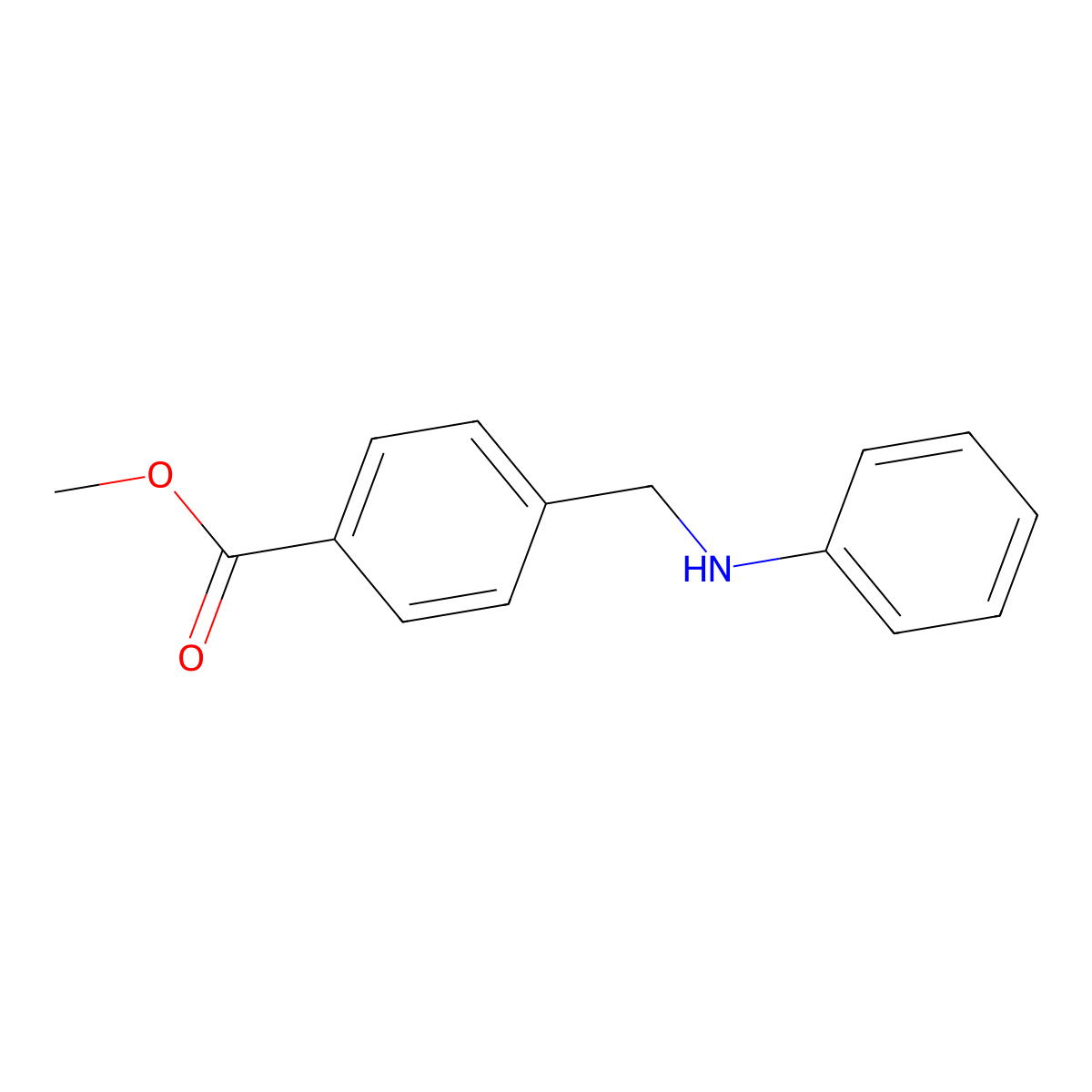 Benzoic acid, 4-[(phenylamino)methyl]-, methyl ester molecular structure, CAS 39126-16-4