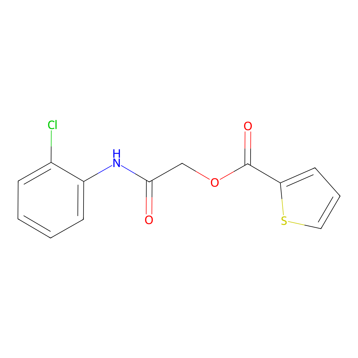 [2-(2-Chloroanilino)-2-oxoethyl] thiophene-2-carboxylate molecular structure, CAS 391263-70-0