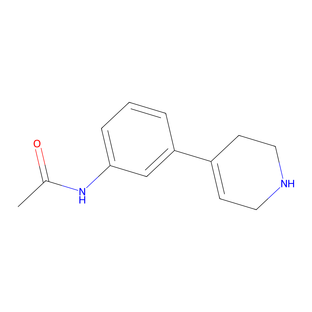N-(3-(1,2,3,6-Tetrahydropyridin-4-yl)phenyl)acetamide molecular structure, CAS 391264-77-0