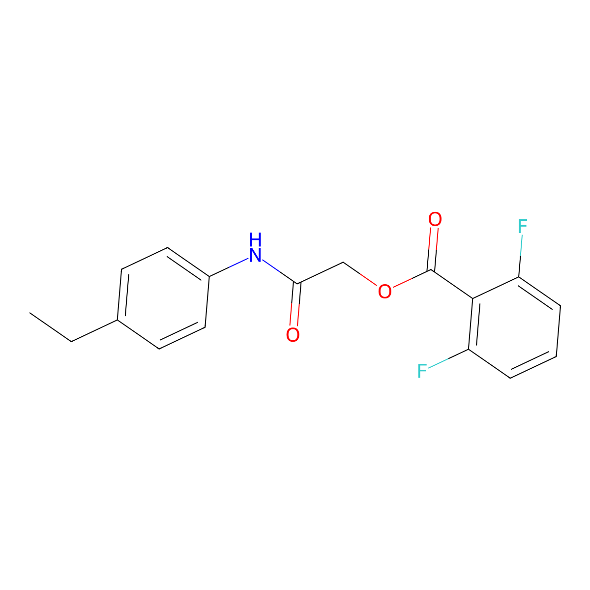 [2-(4-Ethylanilino)-2-oxoethyl] 2,6-difluorobenzoate molecular structure, CAS 391267-74-6