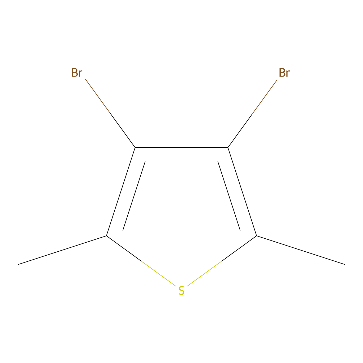 3,4-Dibromo-2,5-dimethylthiophene molecular structure, CAS 39129-54-9