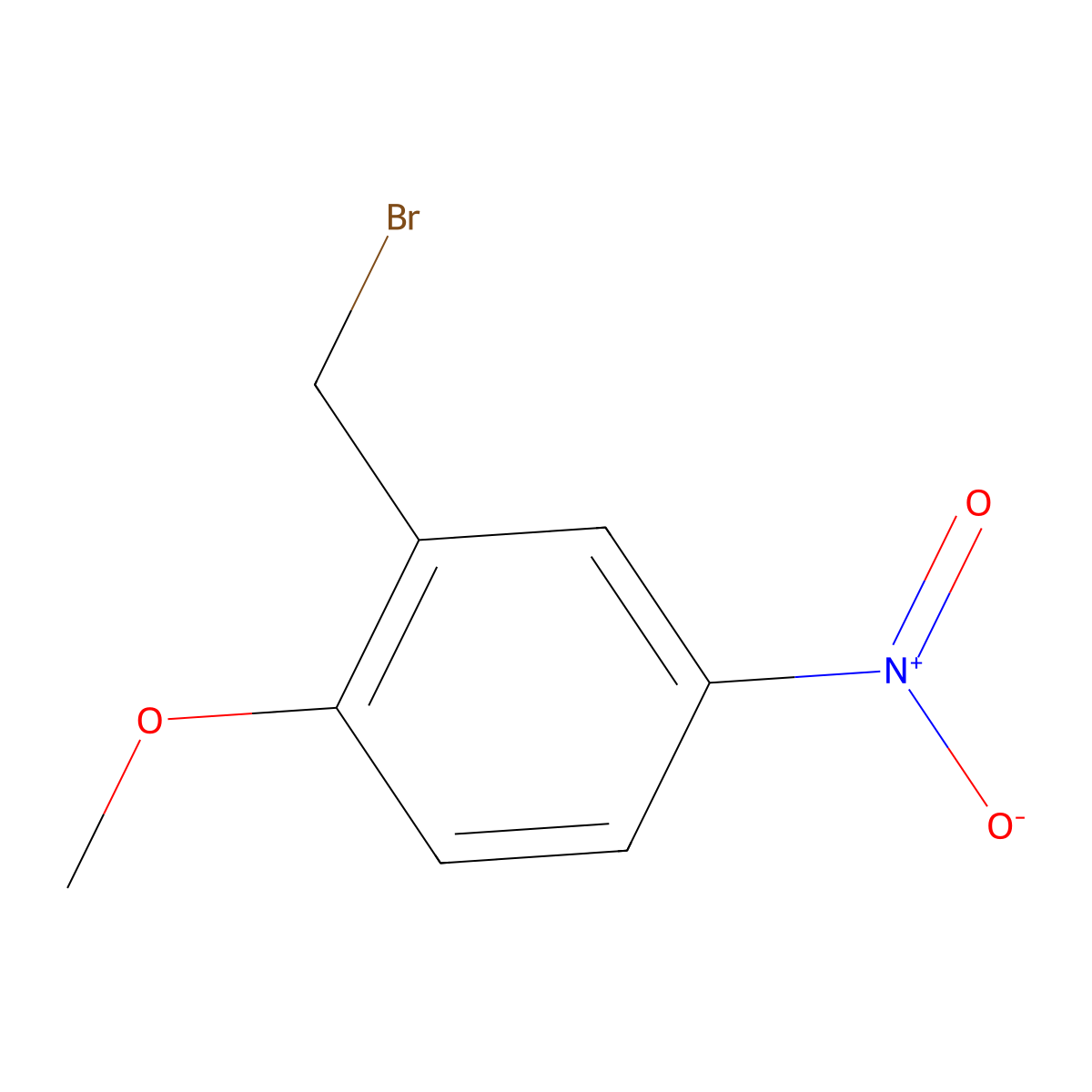 2-(Bromomethyl)-1-methoxy-4-nitrobenzene molecular structure, CAS 3913-23-3