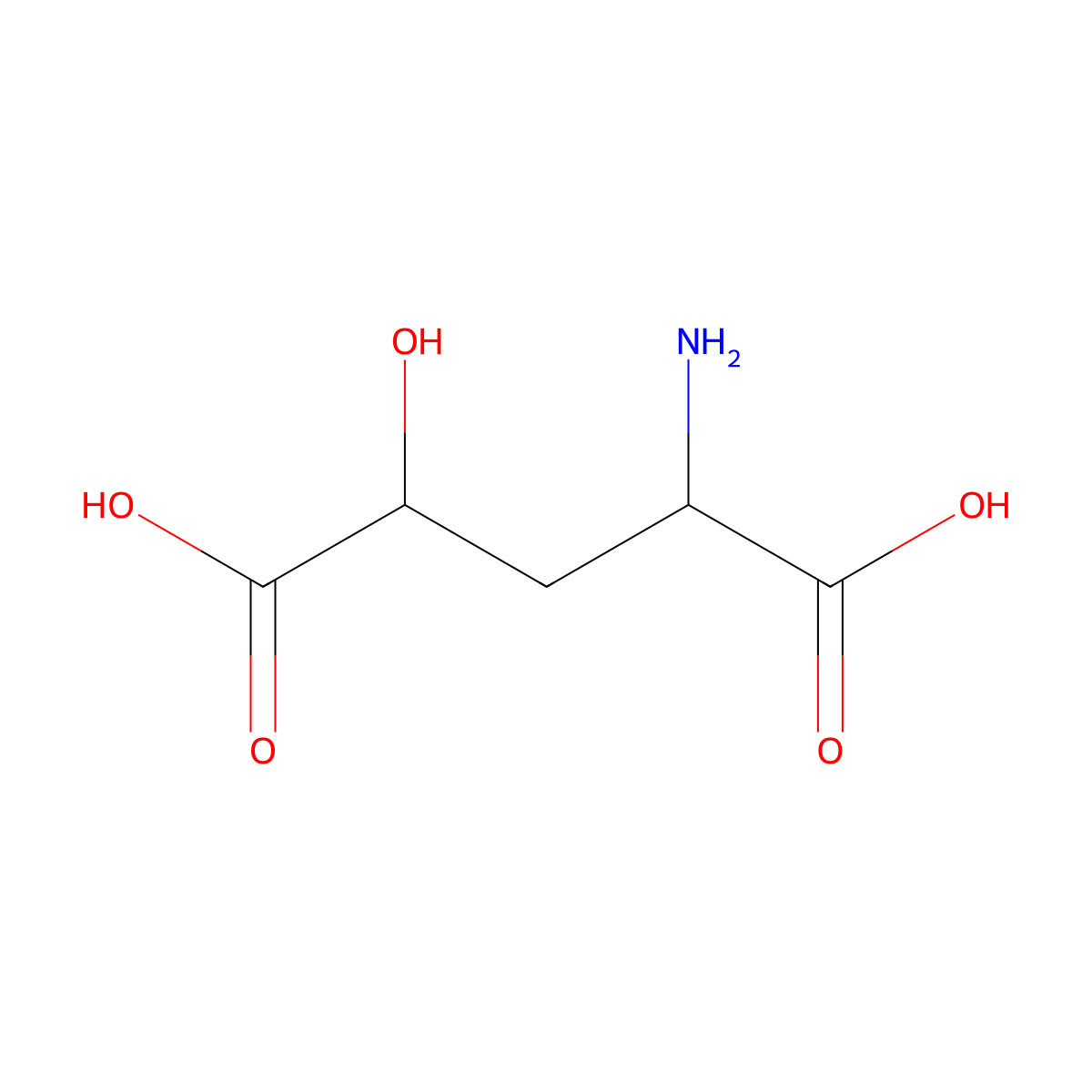 (4S)-4-Hydroxy-L-glutamic acid molecular structure, CAS 3913-68-6