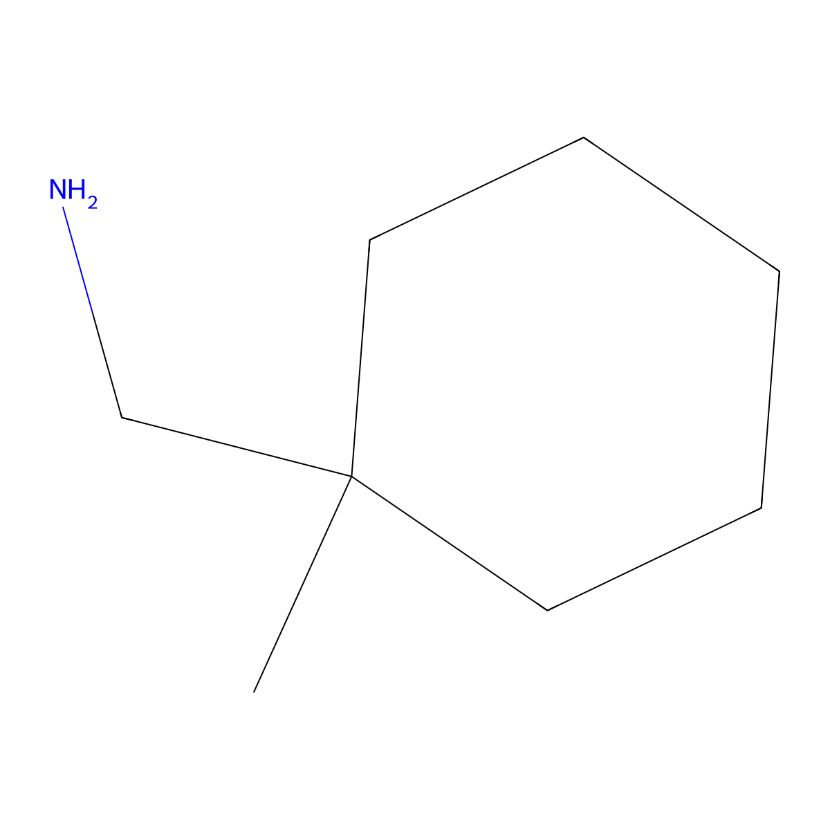 (1-Methylcyclohexyl)methanamine molecular structure, CAS 3913-98-2