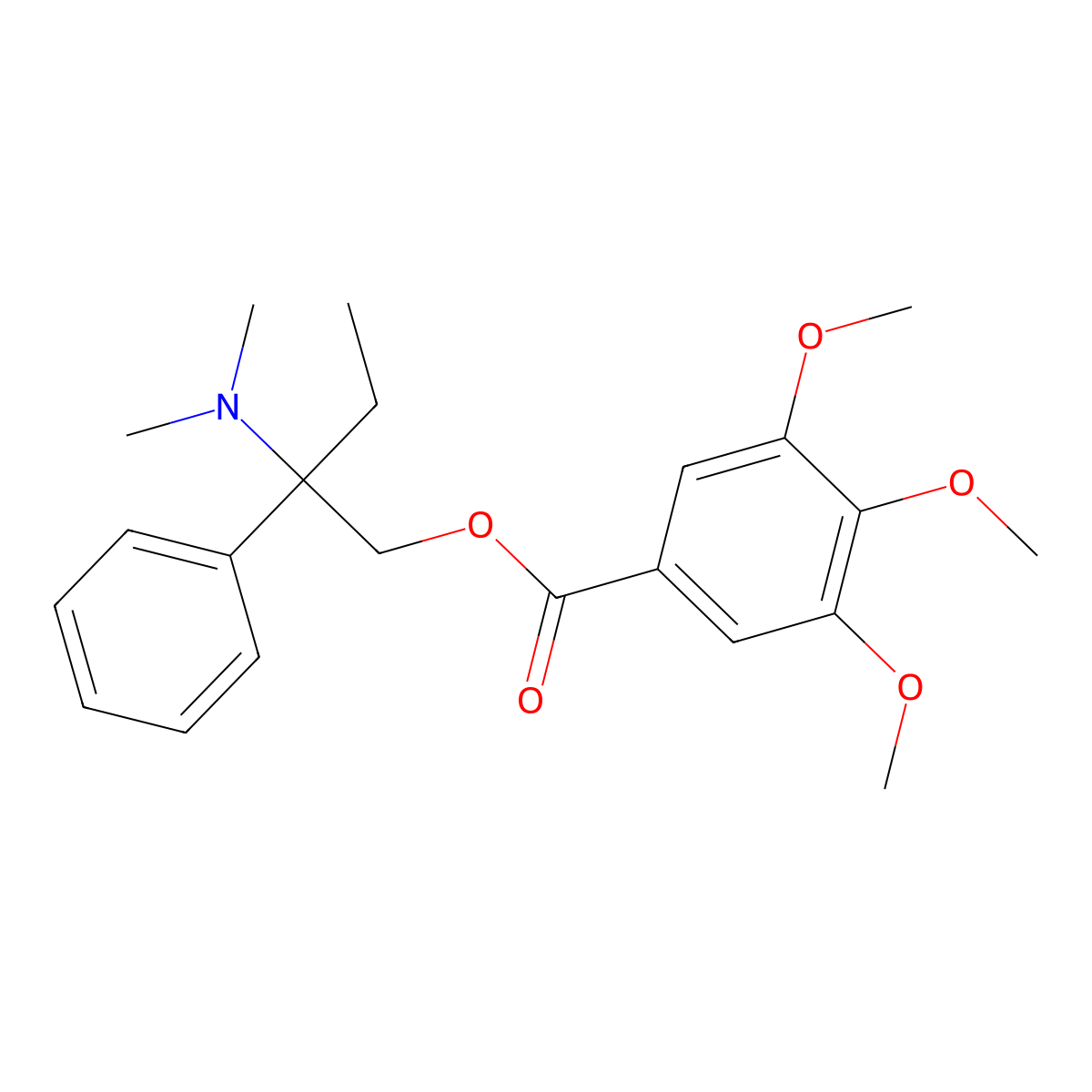 Trimebutine molecular structure, CAS 39133-31-8