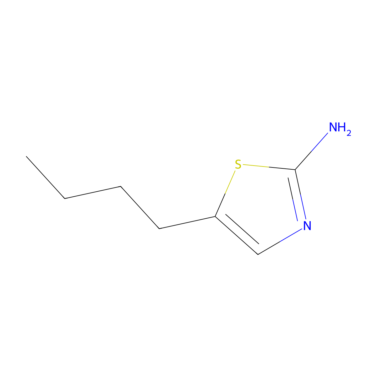 5-Butyl-thiazol-2-ylamine molecular structure, CAS 39136-62-4