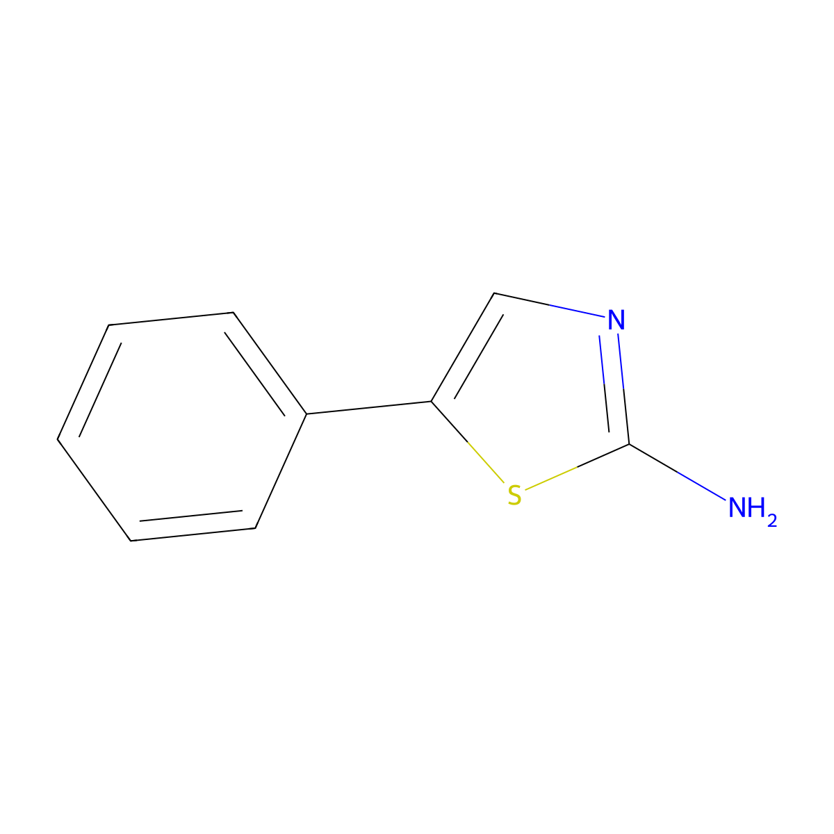 5-Phenyl-thiazol-2-ylamine molecular structure, CAS 39136-63-5