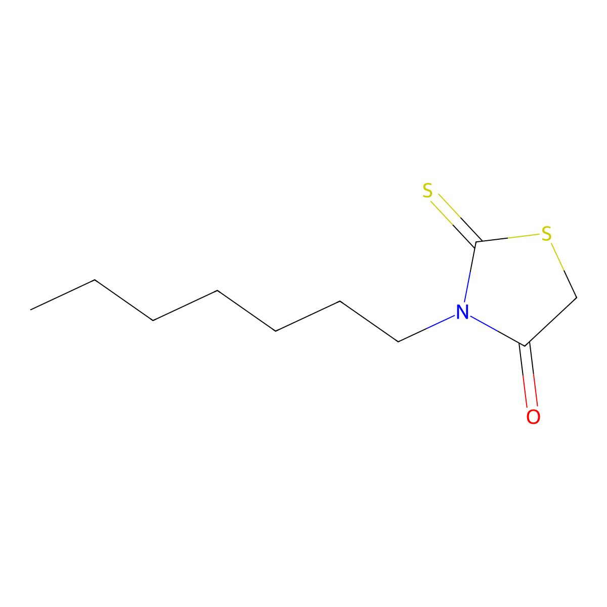3-Heptyl-2-thioxo-1,3-thiazolidin-4-one molecular structure, CAS 39137-05-8