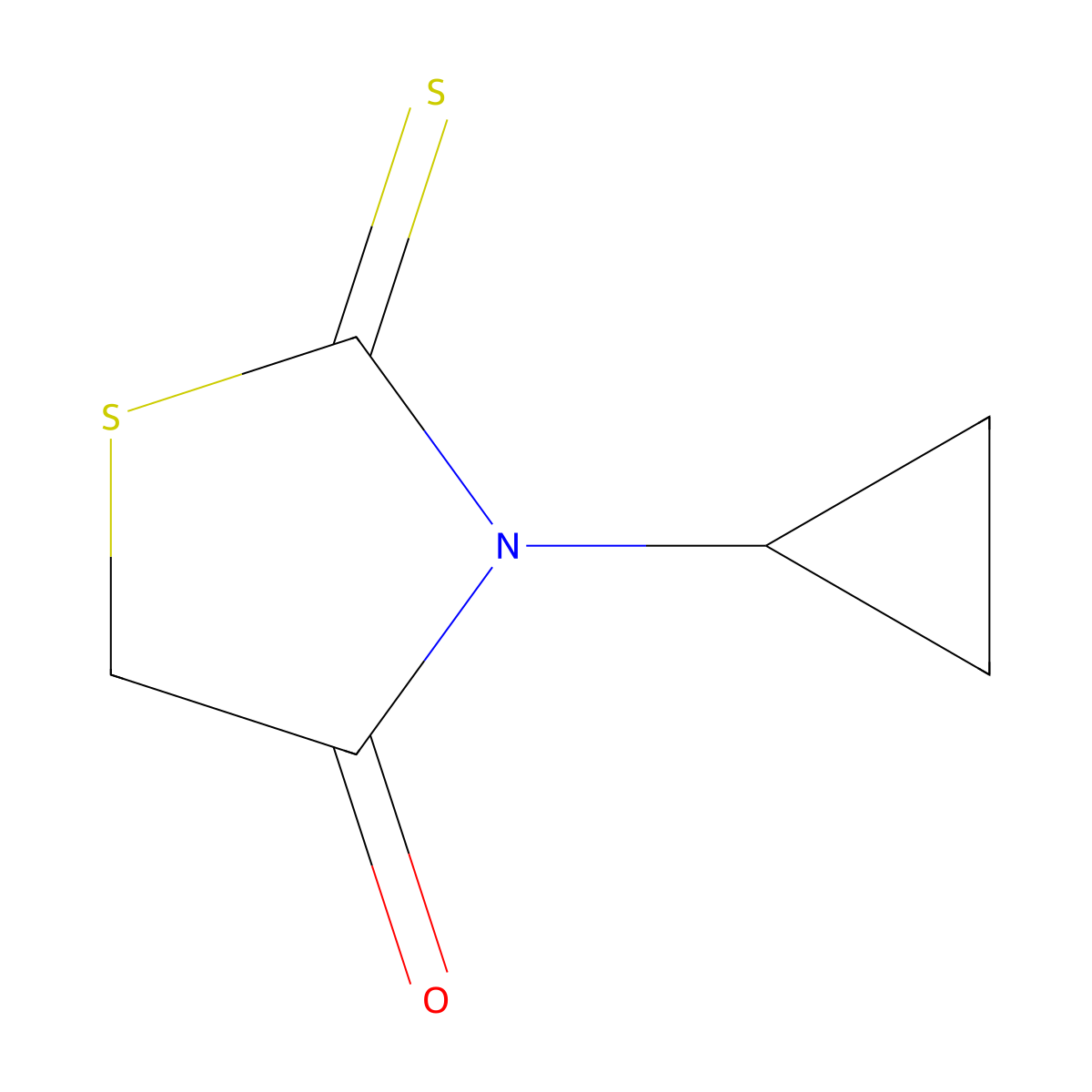 3-Cyclopropyl-2-sulfanylidene-1,3-thiazolidin-4-one molecular structure, CAS 39137-09-2