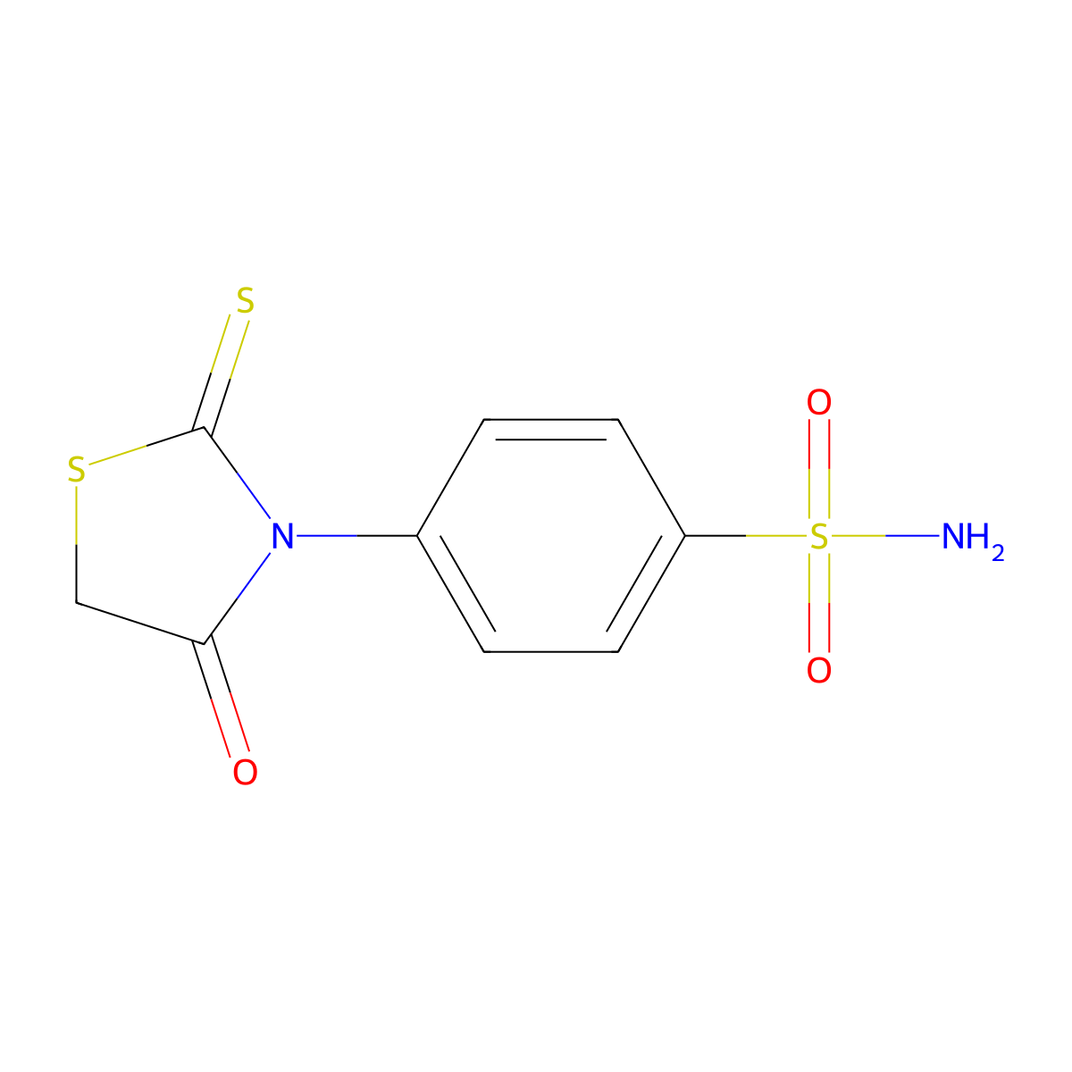 3-(4-Sulfamoylphenyl)-2-thioxo-4-thiazolidinone molecular structure, CAS 39137-18-3