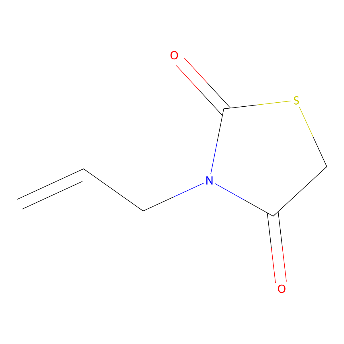 3-(2-Propen-1-yl)-2,4-thiazolidinedione molecular structure, CAS 39137-27-4