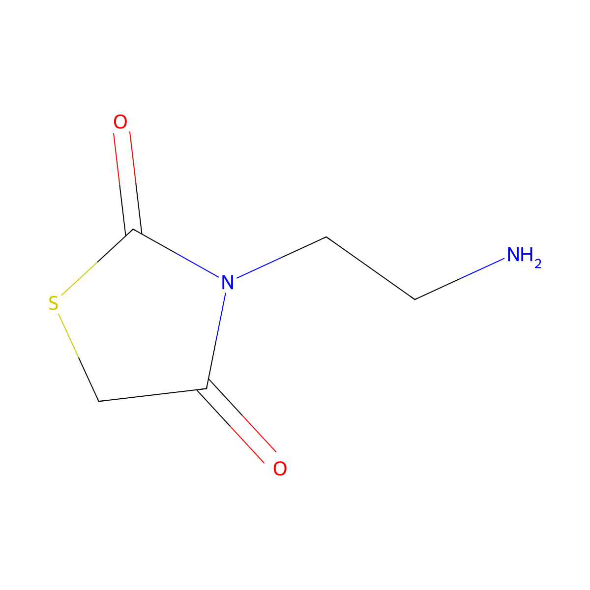 3-(2-Aminoethyl)-1,3-thiazolidine-2,4-dione molecular structure, CAS 39137-36-5