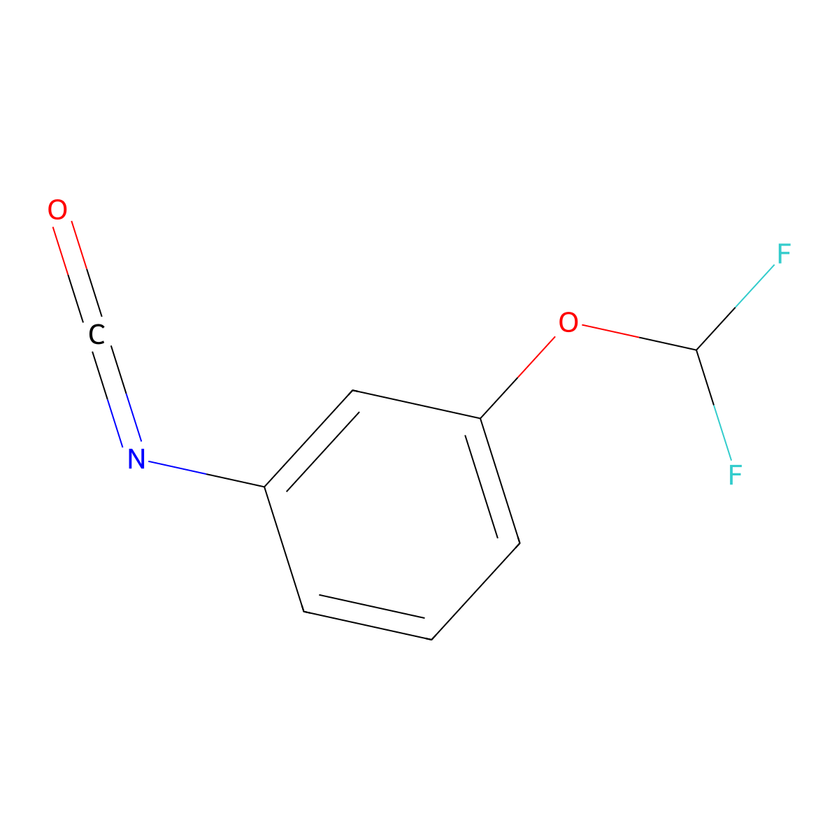 1-(Difluoromethoxy)-3-isocyanatobenzene molecular structure, CAS 39139-35-0