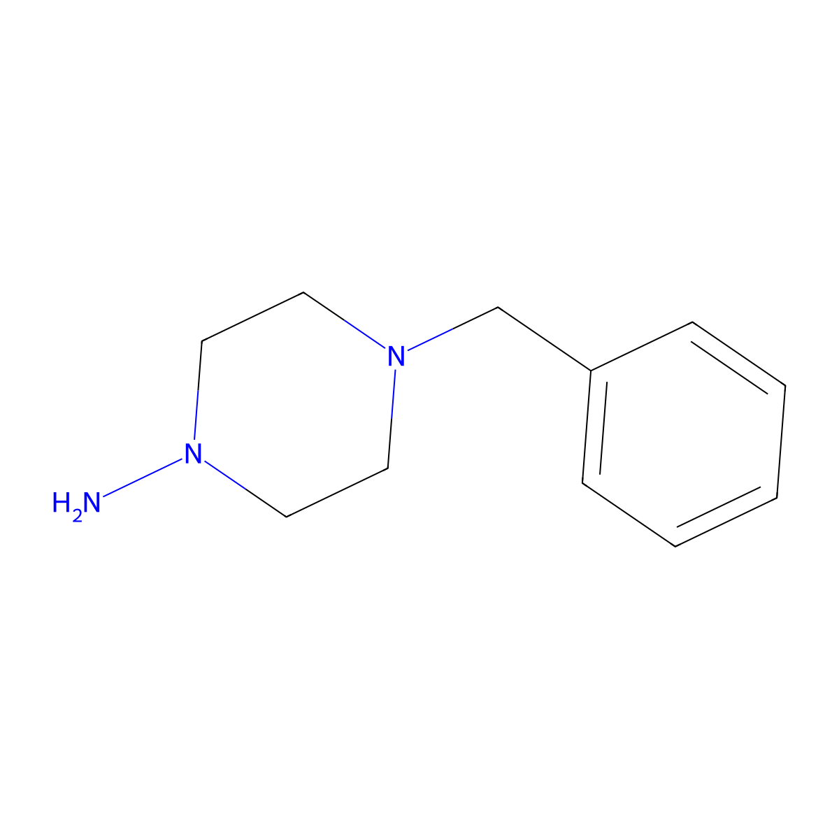 4-Benzylpiperazin-1-amine molecular structure, CAS 39139-52-1