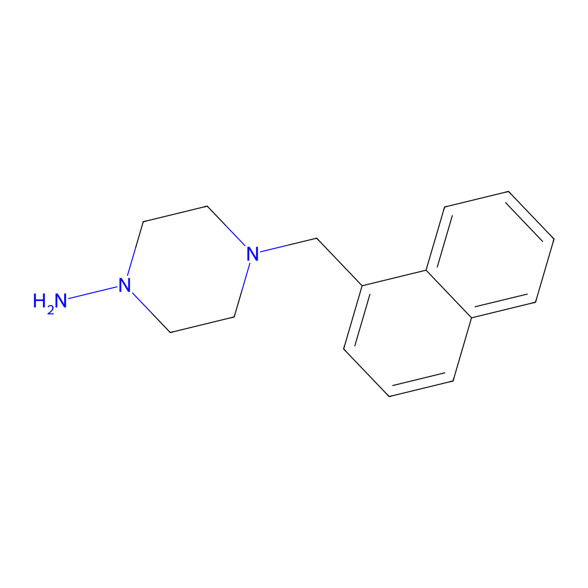4-(Naphthalen-1-ylmethyl)piperazin-1-amine molecular structure, CAS 39139-57-6