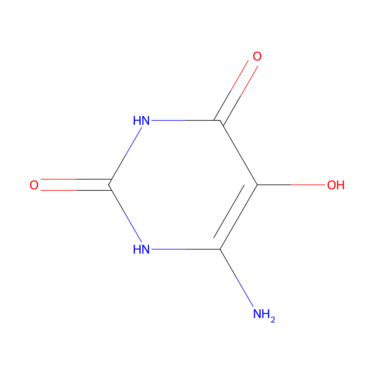Isouramil molecular structure, CAS 3914-34-9