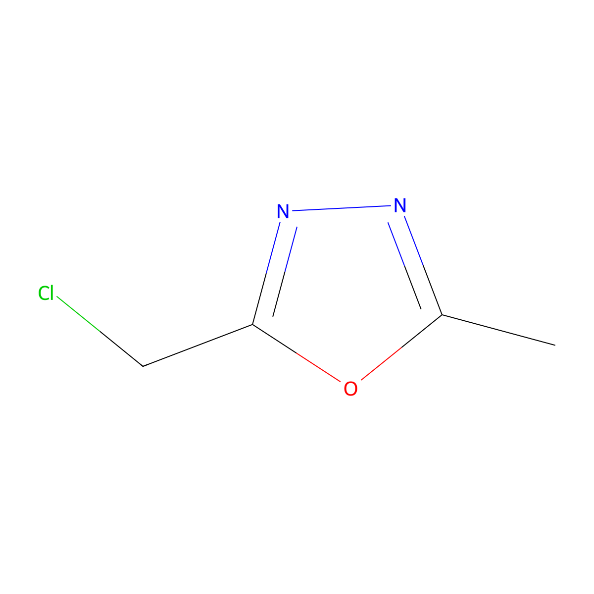 2-(Chloromethyl)-5-methyl-1,3,4-oxadiazole molecular structure, CAS 3914-42-9