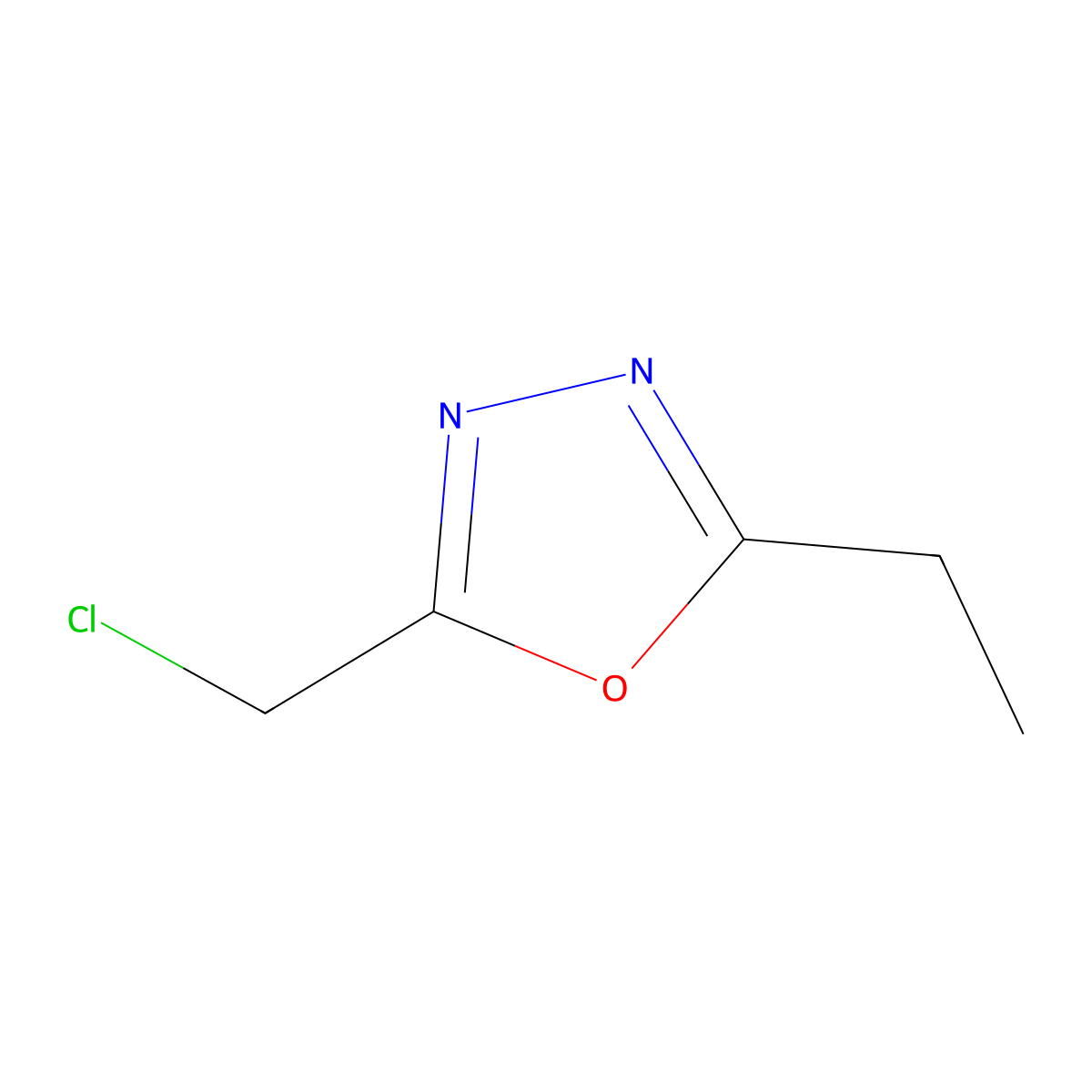 2-(Chloromethyl)-5-ethyl-1,3,4-oxadiazole molecular structure, CAS 3914-45-2