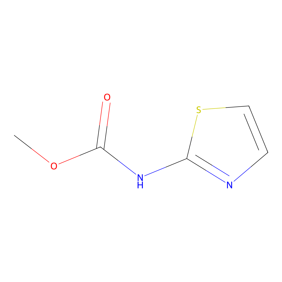 Methyl 1,3-thiazol-2-ylcarbamate molecular structure, CAS 39140-93-7
