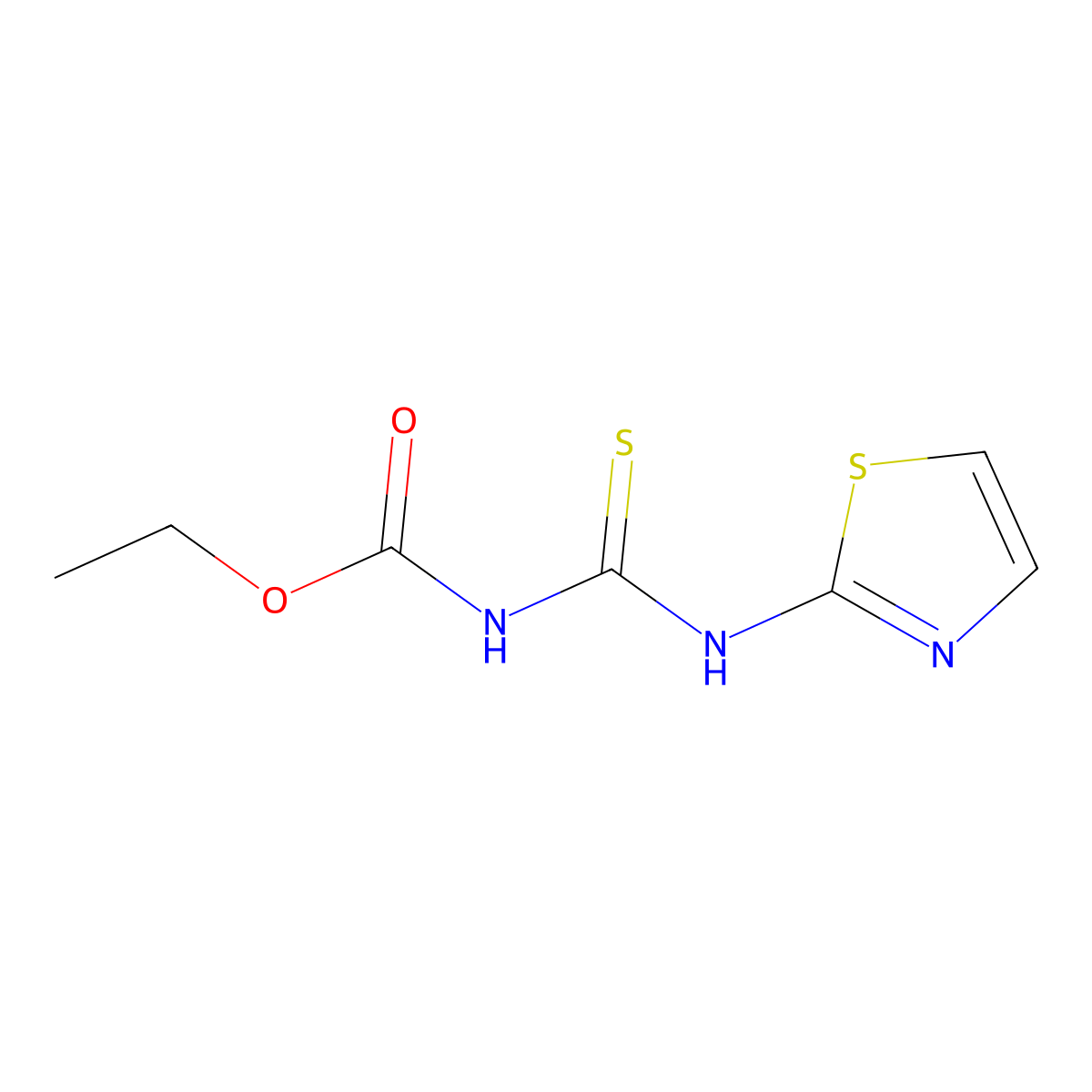 ethyl N-[(1,3-thiazol-2-yl)carbamothioyl]carbamate molecular structure, CAS 39142-41-1