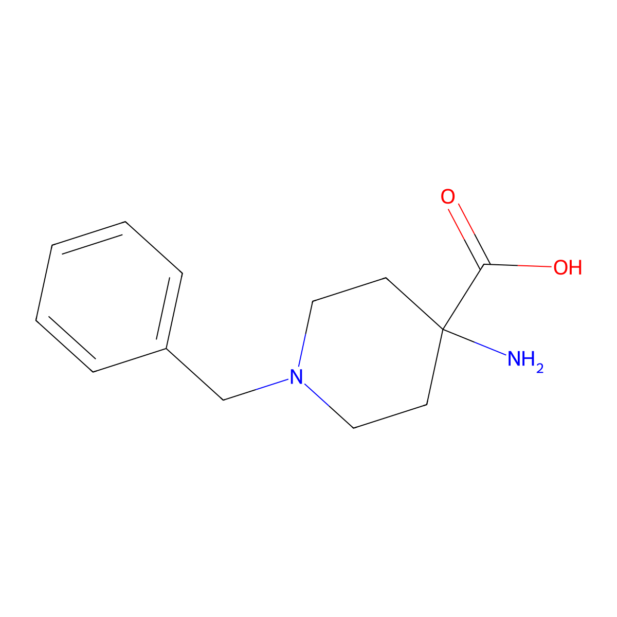 4-Amino-1-benzylpiperidine-4-carboxylic Acid molecular structure, CAS 39143-25-4