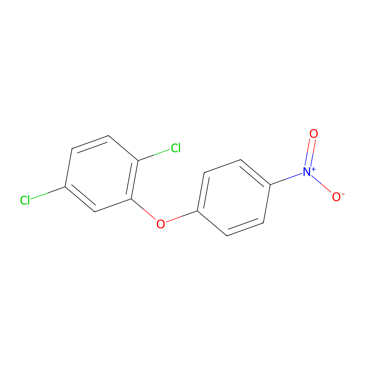 1,4-Dichloro-2-(4-nitrophenoxy)benzene molecular structure, CAS 39145-48-7