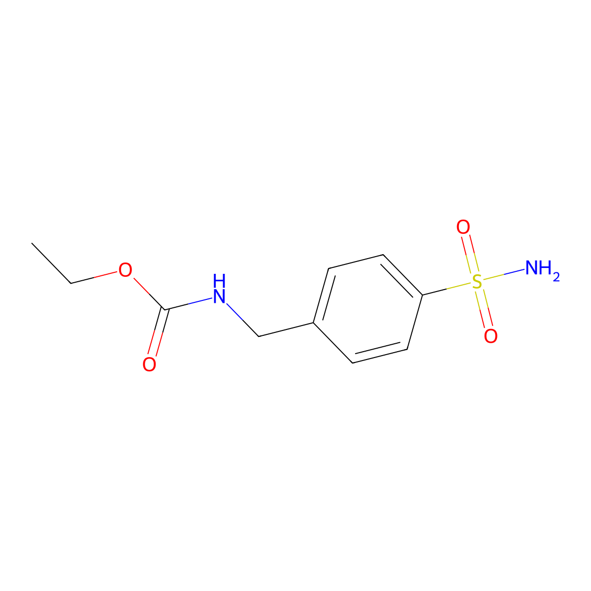 Ethyl 4-(aminosulfonyl)benzylcarbamate molecular structure, CAS 39148-61-3