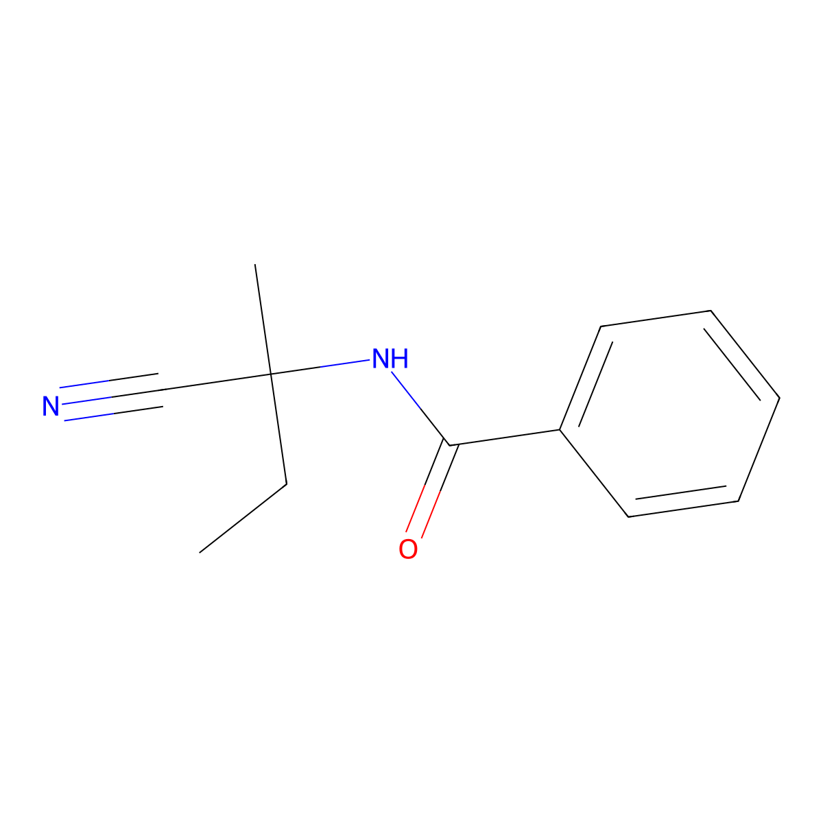 N-(1-Cyano-1-methylpropyl)benzamide molecular structure, CAS 39149-36-5