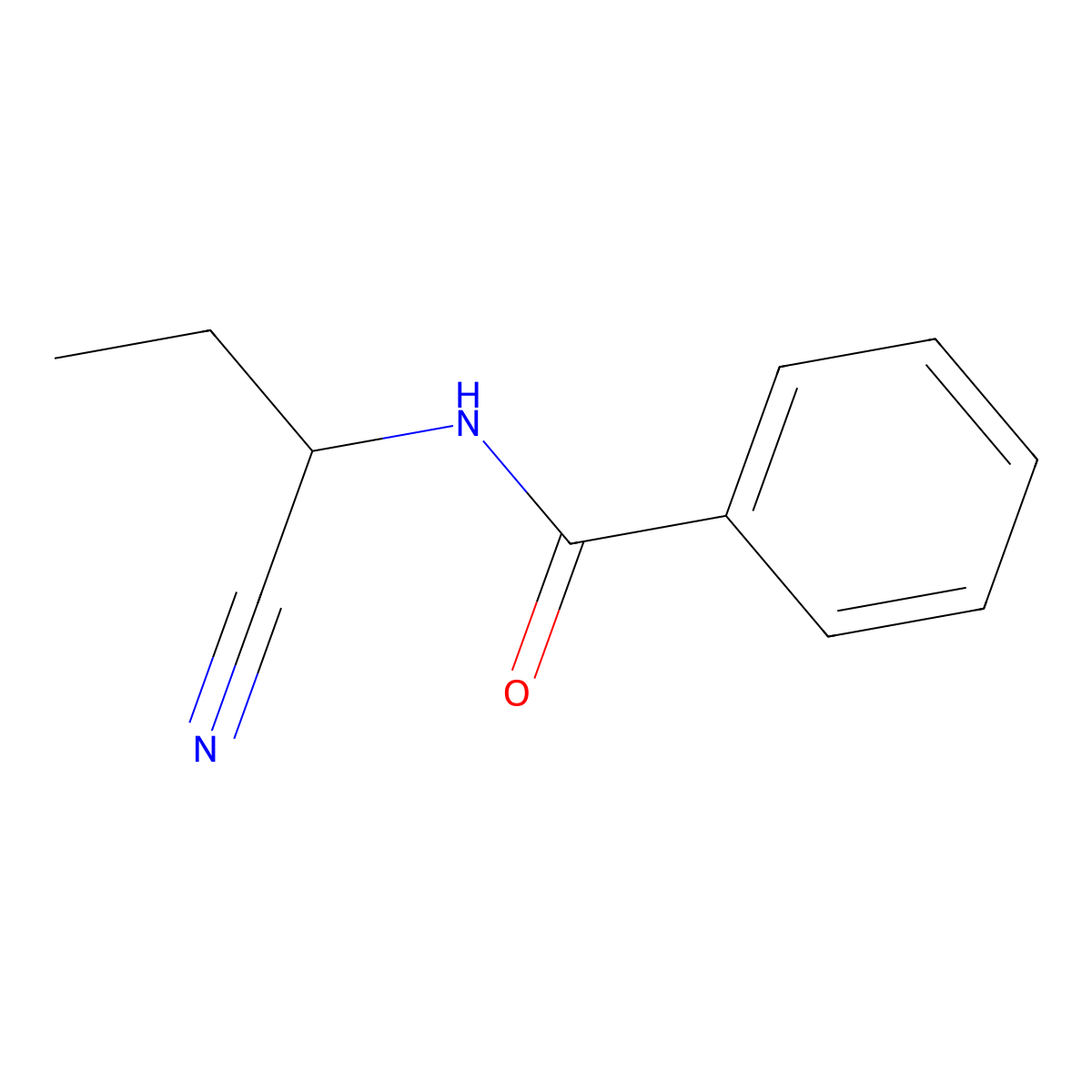 N-(1-cyanopropyl)benzamide molecular structure, CAS 39149-45-6