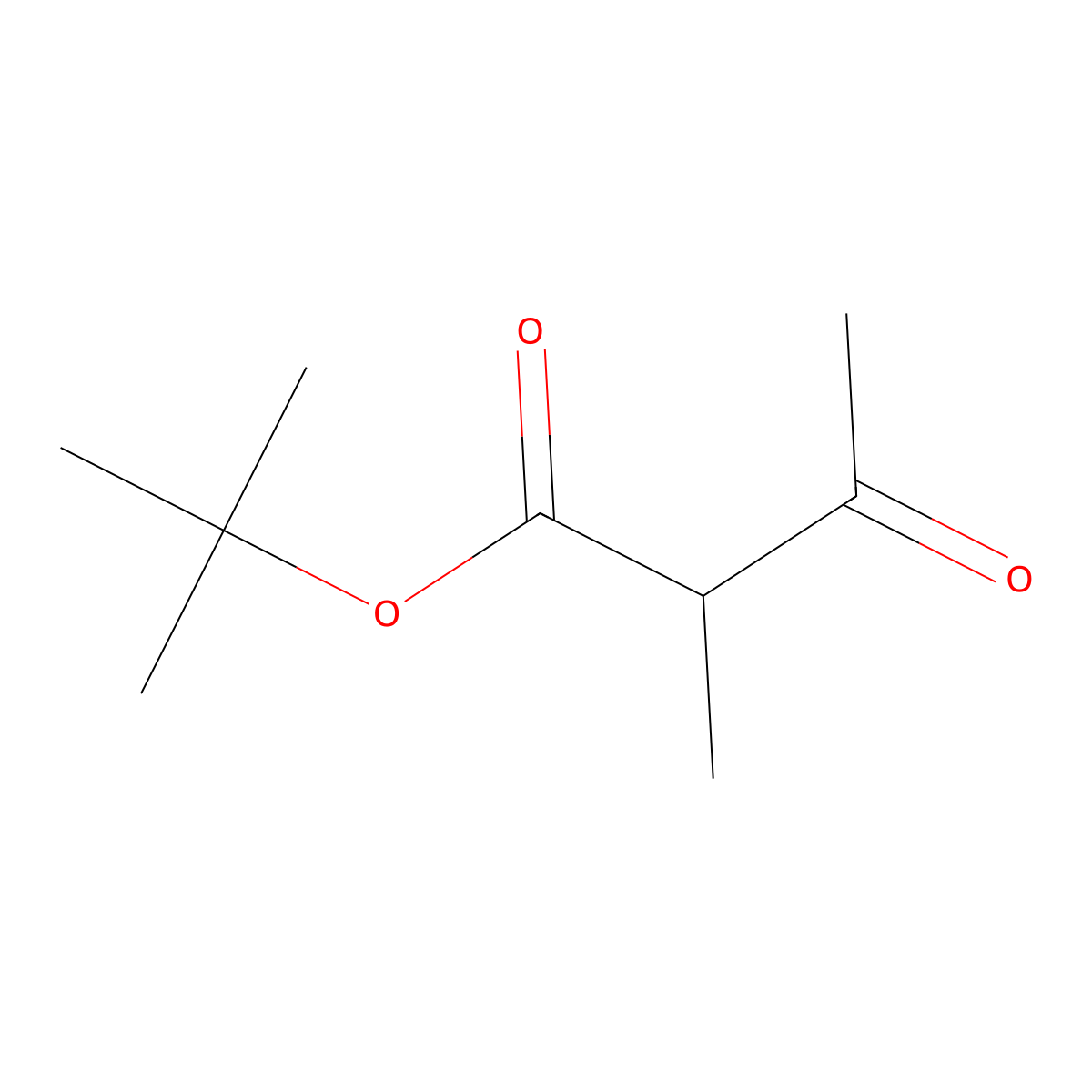 Tert-butyl 2-methyl-3-oxobutanoate molecular structure, CAS 39149-65-0