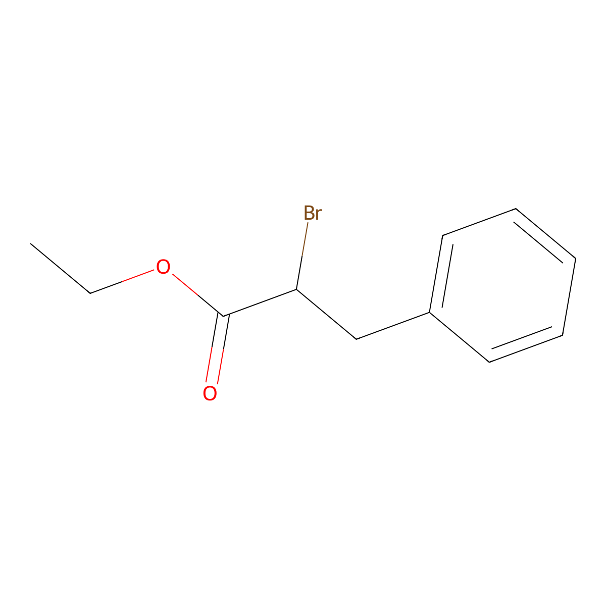 Ethyl 2-bromo-3-phenylpropanoate molecular structure, CAS 39149-82-1