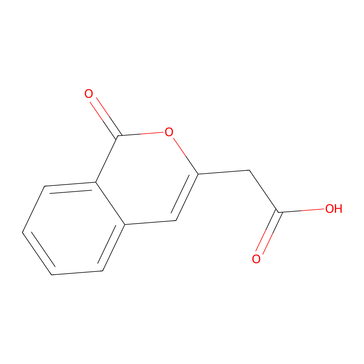 2-(1-oxo-1H-isochromen-3-yl)acetic acid molecular structure, CAS 39153-95-2