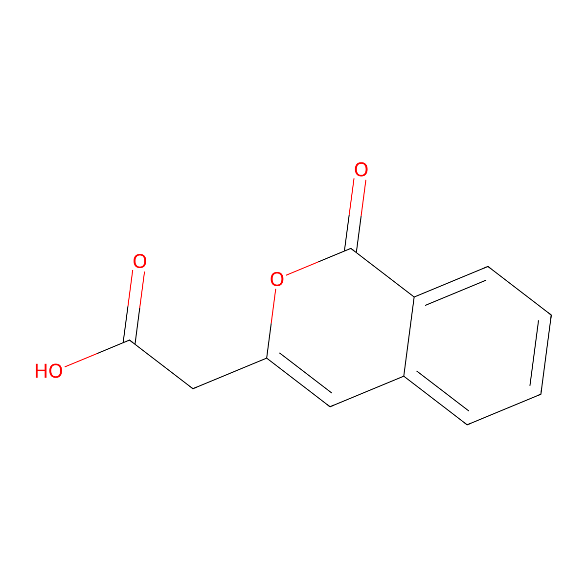 2-(1-oxo-1H-isochromen-3-yl)acetic acid molecular structure, CAS 39153-95-2