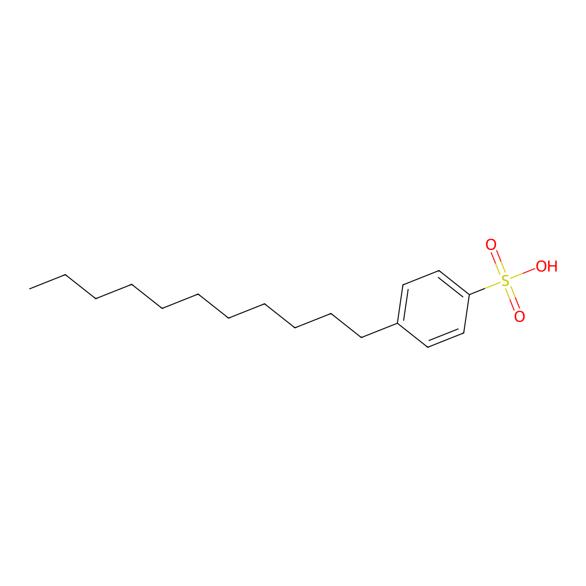 Benzenesulfonic acid, undecyl- molecular structure, CAS 39156-49-5